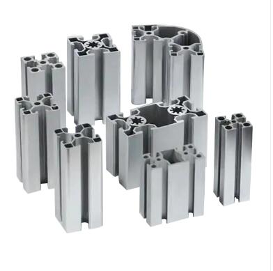 Aluminum profile extension products are connected using industrial aluminum profile accessories.