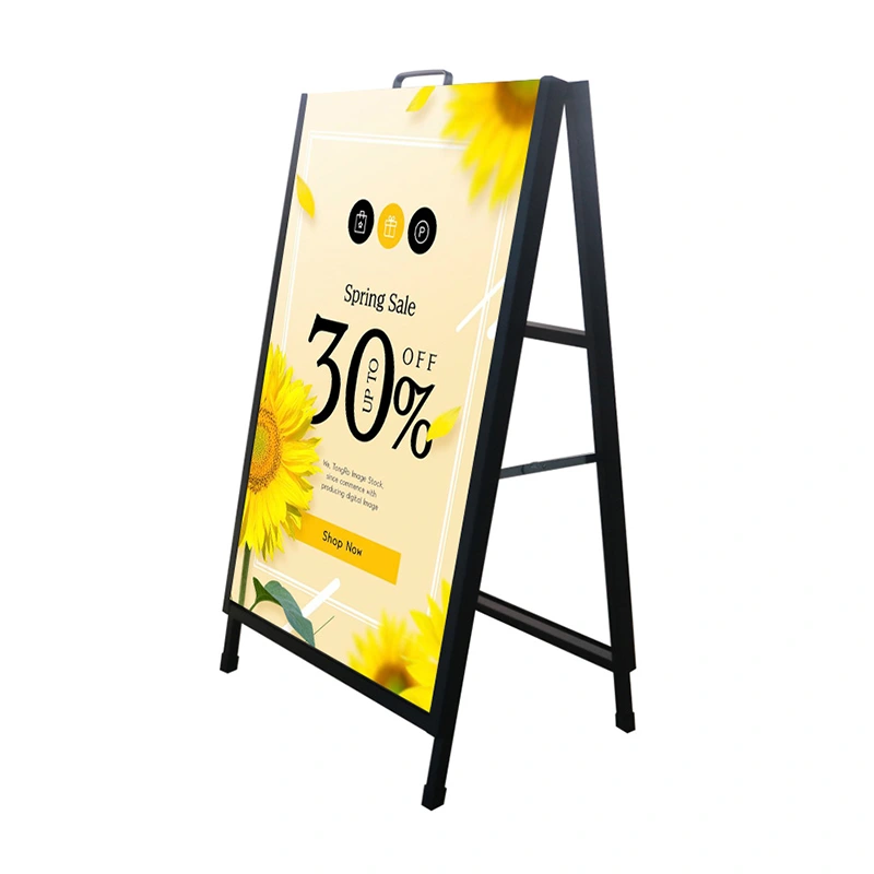 Outdoor Aluminum Double-Sided Frame Sidewalk Signage